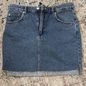 Blue Pencil Mini Skirt for Casual Work